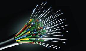Exemplo de cabos de fibra óptica